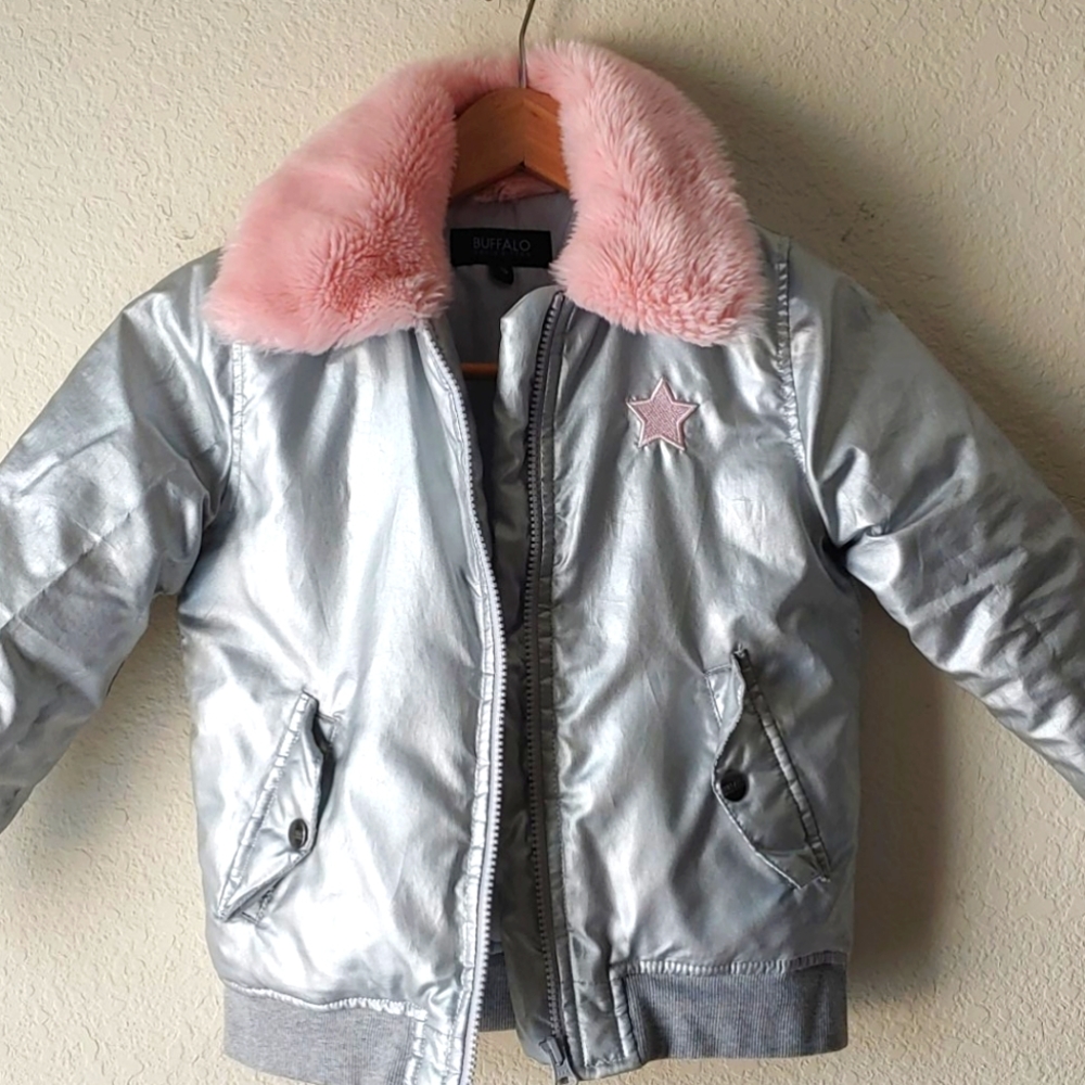 💥3/15$ Puffer silver jacket for girls